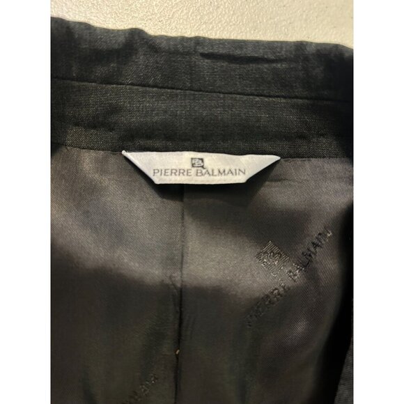 Pierre Balmain Dark Gray Wool Blazer Jacket IT 50 US 40 Large - Picture 6 of 8